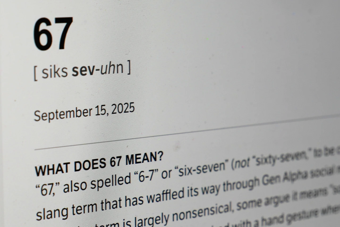 Dictionary.com's Word of the Year: The Enigmatic '6-7'