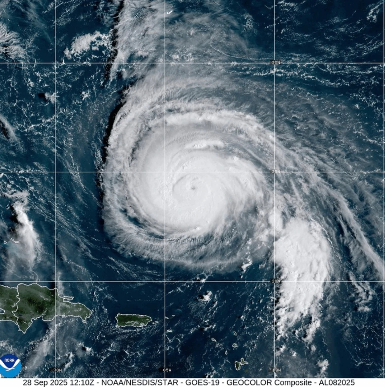 Hurricane Humberto and Tropical Storm Imelda Impacting the Atlantic