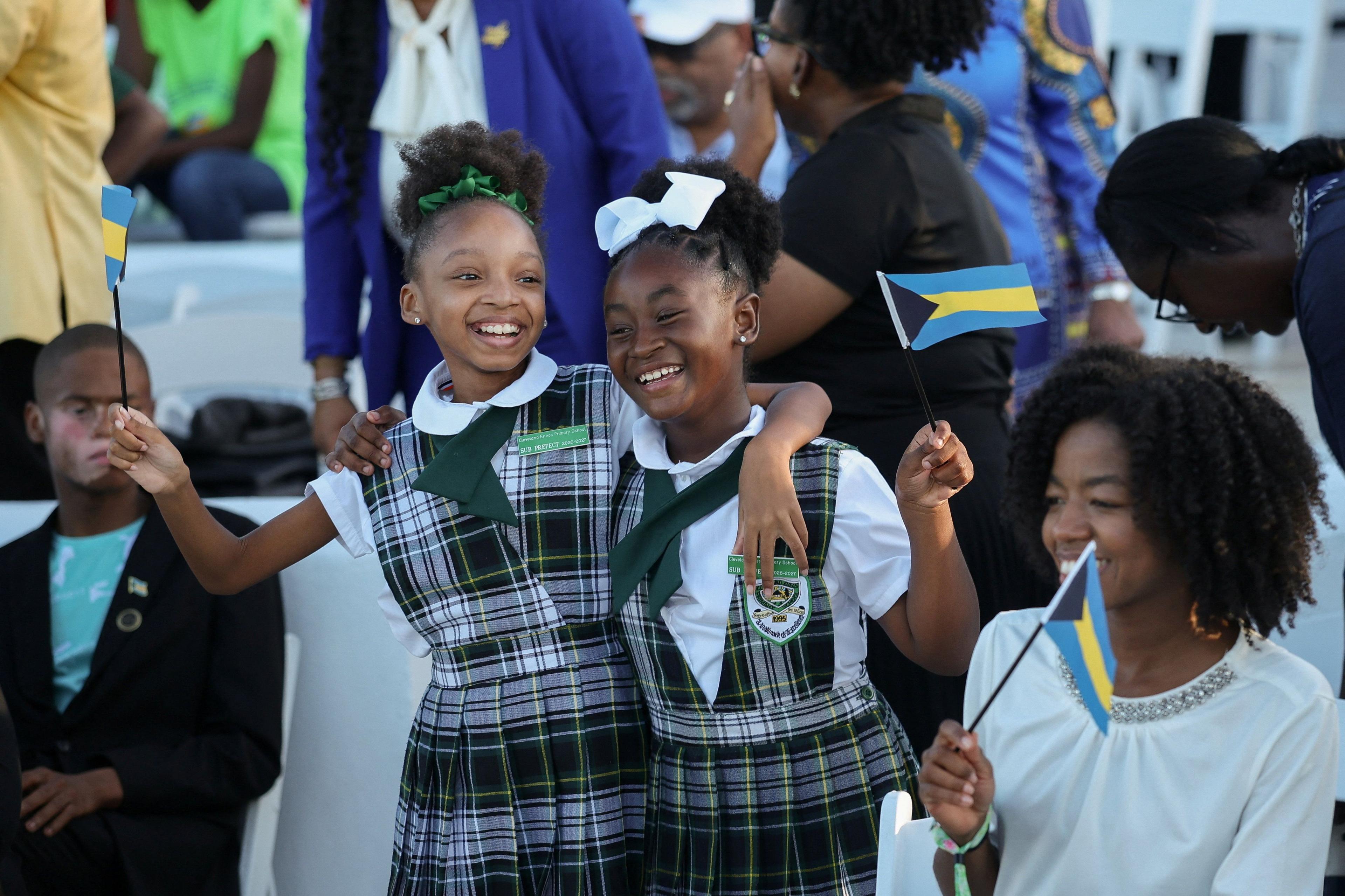King Charles at a youth rally in Nassau