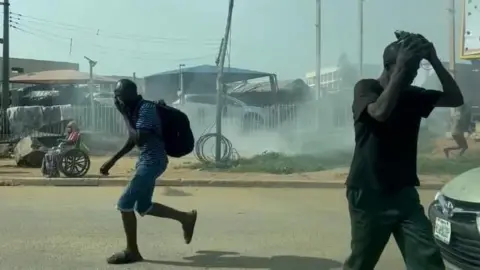 Tear Gas Fired in Abuja as Protesters Demand Release of Nnamdi Kanu