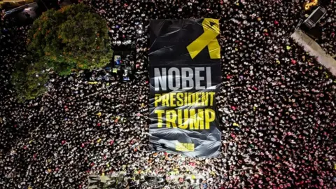 Massive Rally in Tel Aviv as Israelis Thank Trump Ahead of Expected Hostage Release